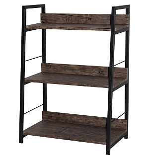 Стеллаж на металлокаркасе BRABIX "LOFT SH-002", 600х350х845 мм, цвет морёный дуб, 641231