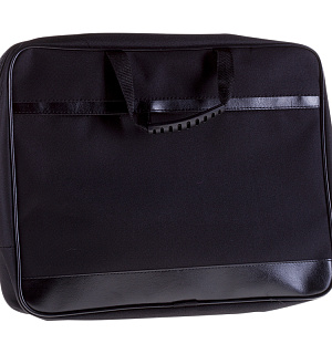 Сумка деловая OfficeSpace "Ancona" ткань, черный, 2 отделения, молния
