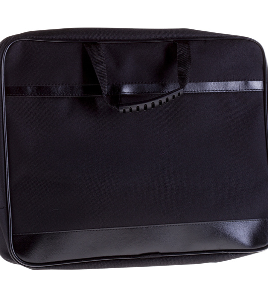 Сумка деловая OfficeSpace "Ancona" ткань, черный, 2 отделения, молния