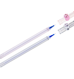 Ручка гелевая стираемая MESHU "Cute Cats" синяя, 0,5мм, корпус ассорти