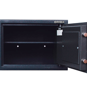 Сейф BRABIX "КМ-310", 310х430х375 мм, 20 кг, ключевой замок + полка, крепление к стене, 291166