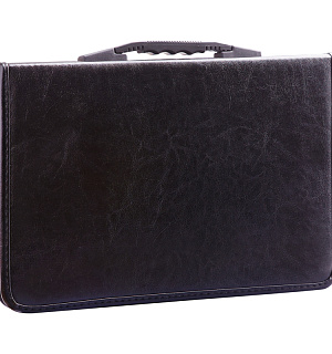 Папка деловая OfficeSpace "Dublin" кожзам, на молнии, ручка-трансформер