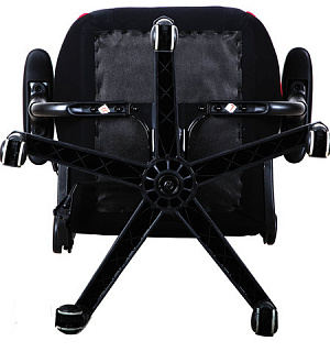 Кресло компьютерное BRABIX "GT Racer GM-101", подушка, ткань, черное/красное, 531820