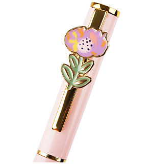 Ручка шариковая MESHU "Flower" синяя, 1,0мм