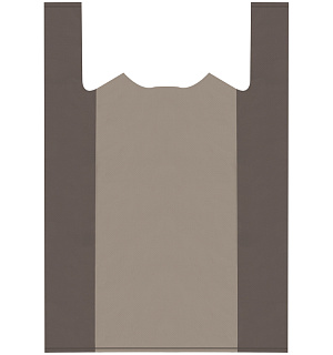 Пакет-майка OfficeClean, ПНД, 37,5+14*57см, 20мкм, черный