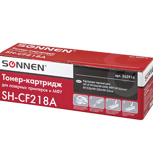 Картридж лазерный SONNEN (SH-CF218A) для HP LaserJet M132/M104, ВЫСШЕЕ КАЧЕСТВО, ресурс 1400 стр., 362916