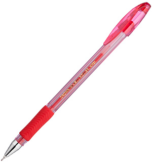 Ручка гелевая Crown "Hi-Jell Needle Grip" красная, 0,7мм, грип, игольчатый стержень, штрих-код