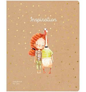 Тетрадь 48л., А5, клетка Greenwich Line "Trendy kraft", краф-картон, тиснение фольгой, 70г/м2