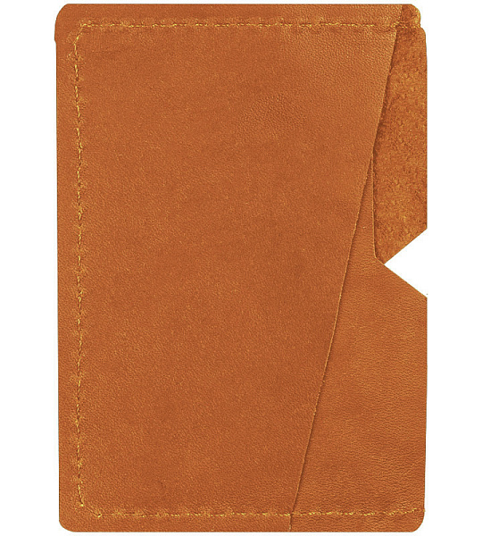 Кардхолдер OfficeSpace, 3 отделения, 10*7см, натуральная кожа, светло-коричневый