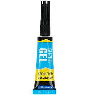 Клей секундный OfficeSpace "Super Gel", гель, 3г, лента