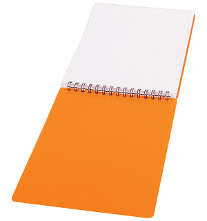 Блокнот А5 60л. на гребне OfficeSpace "Neon", оранжевая пластиковая обложка