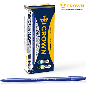 Ручка капиллярная Crown "MultiPla" синяя, 0,3мм