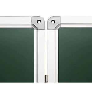 Доска магнитно-меловая OfficeSpace, трехсекционная, линия/клетка, 300*100/100*75*2, алюминиевая рамка