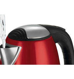 Чайник электрический Bosch TWK7804, 1,7л, 2200Вт, нержавеющая сталь, красный