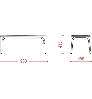 Банкетка без спинки Астрид БМ 9/1, 980*450*415, каркас серый RAL9006М, кожзам черный К-01 Астрид БМ 9/1 (ПОД ЗАКАЗ)
