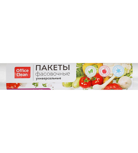 Пакеты фасовочные OfficeClean ПНД, 24*37см, 6мкм, рулон 100шт.