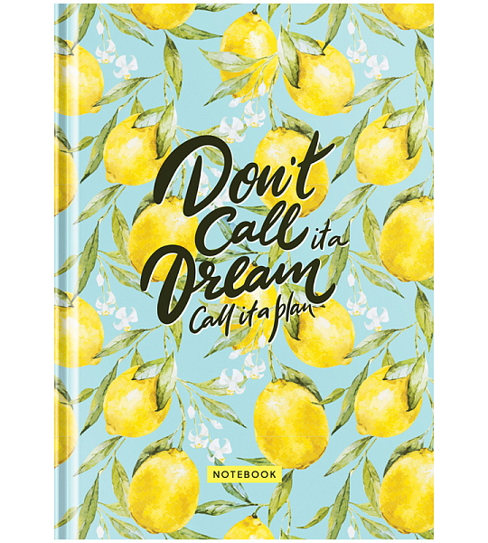 Бизнес-блокнот А5, 80л., OfficeSpace "Стиль. Bright lemons", матовая ламинация