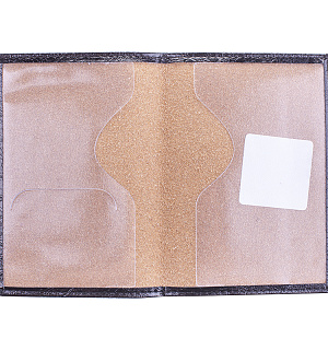 Обложка для паспорта OfficeSpace кожа тип 1.2, черный, тиснение золото "Герб"