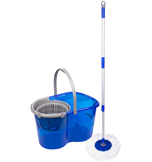 Набор для уборки OfficeClean Professional ведро 5л с отжимом, самоотж. швабра с круг. насадкой (2шт)