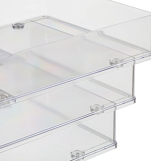 Лоток для бумаг Attache Line прозрачный 340х255х63мм