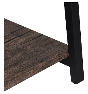 Стеллаж на металлокаркасе BRABIX "LOFT SH-003", 600х350х1500 мм, 5 полок, цвет морёный дуб, 641234