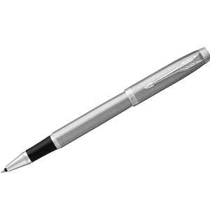 Ручка-роллер Parker "IM Essential Stainless Steel CT" черная, 0,8мм, подарочная упаковка