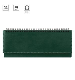 Планинг недатированный, 330*130мм, 56л., кожзам, OfficeSpace "Winner", зеленый
