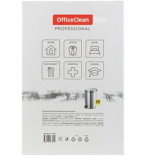 Ведро-контейнер для мусора (урна) OfficeClean Professional, 20л,  нержавеющая сталь, хром