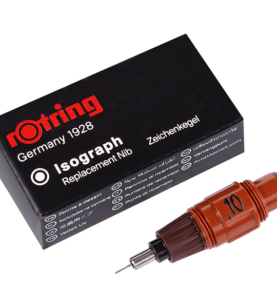 Пишущий элемент для изографа Rotring 0,1мм, картон. упаковка