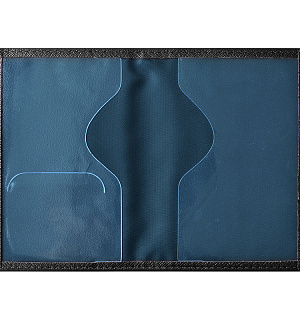 Обложка для паспорта OfficeSpace "Бизнес", кожзам, черный