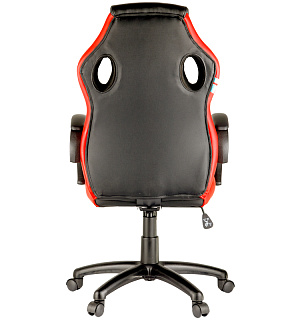 Кресло игровое Helmi HL-S07 "Boost", экокожа/ткань черная/красная