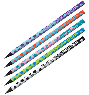 Карандаш ч/г Berlingo "Dots" HB, круглый, черное дерево, заточен