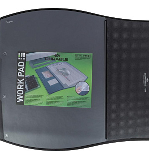 Коврик на стол DURABLE 39х44см черный 3-и раб.уровня с прозр.слоями 7209