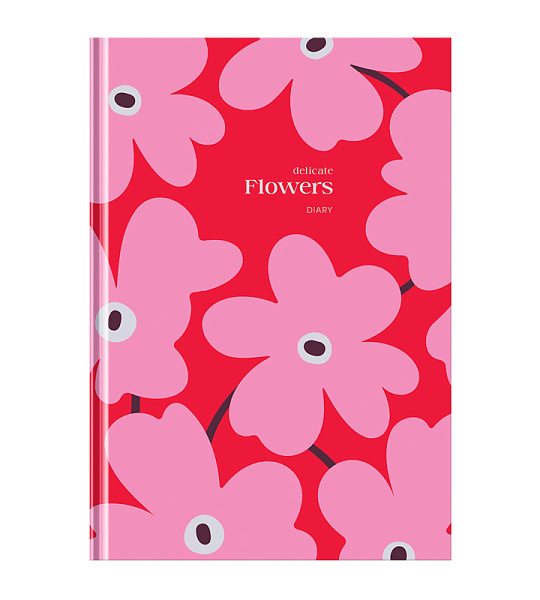 Ежедневник недатированный А5, 160л., 7БЦ BG "Flowers", глянцевая ламинация