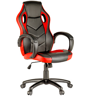 Кресло игровое Helmi HL-S07 "Boost", экокожа/ткань черная/красная