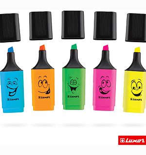 Текстовыделитель Luxor "Eyeliter" ассорти, 1-4,5мм
