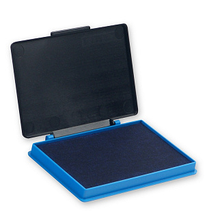 Подушка штемпельная настольная КORES синяя 7х11см пласт. 71570