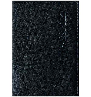 Обложка для паспорта OfficeSpace "Бизнес", кожзам, черный