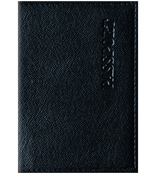 Обложка для паспорта OfficeSpace "Бизнес", кожзам, черный