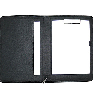 Папка деловая OfficeSpace "Varna" кожзам, на молнии, зажим для бумаг