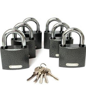 Замок навесной Апекс PD-01-63 с одной секретностью (6Locks+5Keys)
