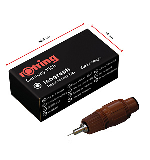 Пишущий элемент для изографа Rotring 0,5мм, картон. упаковка