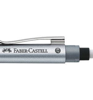 Карандаш механический Faber-Castell "Grip 2011" 0,7мм, трехгранный, с ластиком, серебрянный корпус