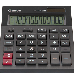 Калькулятор настольный ПОЛНОРАЗМЕРНЫЙ CANON бухг.AS-444 II 12 разряд.черный