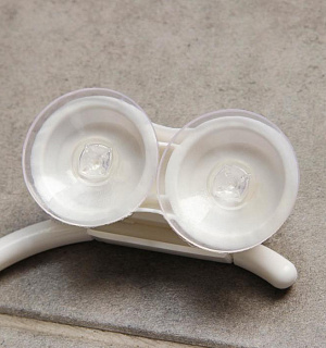 Держатель на присосках для туалетной бумаги «Белая коллекция», 14,5×17×3 см