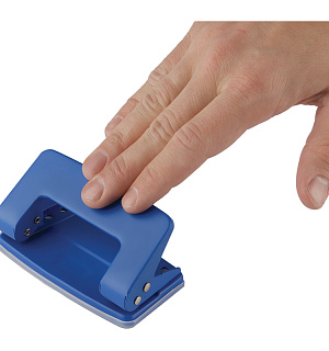 Дырокол OfficeSpace 10л., металлический, синий