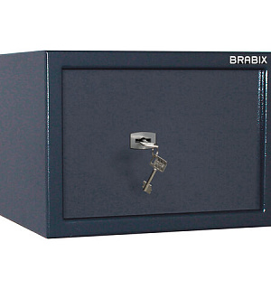 Сейф BRABIX "КМ-260", 260х360х290 мм, 13 кг, ключевой замок + полка, крепление к стене, 291165