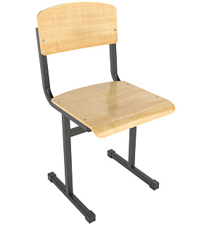 Стул ученический нерегулируемый 380*380*460мм, 6гр, черный каркас