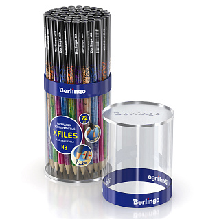 Карандаш ч/г Berlingo "xFiles" HB, круглый, заточен., ассорти