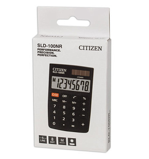Калькулятор карманный CITIZEN SLD-100NR (90х60 мм), 8 разрядов, двойное питание